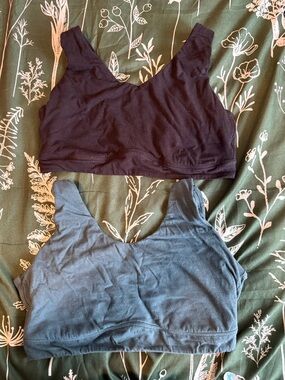 Harper Wilde Cotton Cloud Scoop Bralette Set - Black & Teal